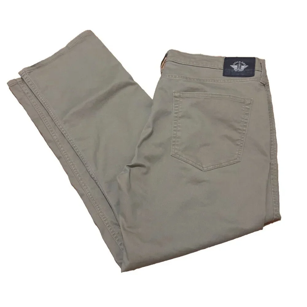 Dockers Trousers Pants Men's Straight Fit Casual Khaki Tan Beige Size W36/L30 - Picture 1 of 9